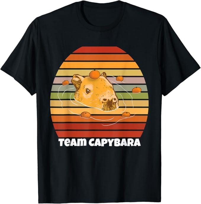 Funny Best Friend Shirts Best Friend Team Capybara Funny Capybara Orange Meme Family Friends Menswear Top Casual Classic T-Shirts, Hoodie, Sweatshirt