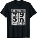 Funny Birthday Shirts, 50th Birthday Gift Funny Oldometer 49-50 T-Shirt - Menswear Top Hoodie, Sweatshirt | GrindPrints.com