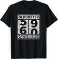 Funny Birthday Shirts, 60th Birthday Gift Funny Oldometer 59-60 T-Shirt For Men