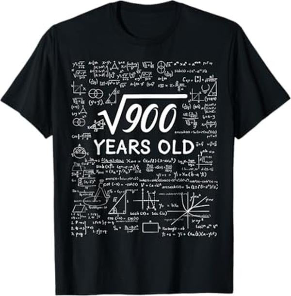 Funny Birthday Shirts, Funny Math 30th Birthday T-Shirt For Men - Menswear Top Hoodie, Sweatshirt | GrindPrints.com