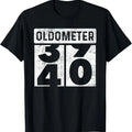 Funny Shirts Oldometer Odometer Funny 40th 40 Yrs Old Joke Menswear Top T-Shirts, Hoodie, Sweatshirt