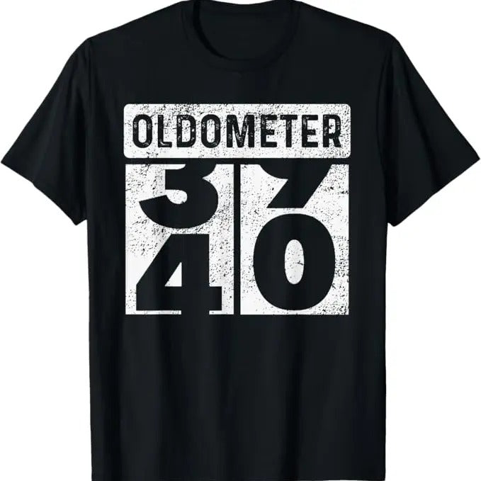 Funny Shirts Oldometer Odometer Funny 40th 40 Yrs Old Joke Menswear Top T-Shirts, Hoodie, Sweatshirt