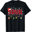 Funny Bruh Shirt, Bruh Funny Christmas Red Plaid Xmas Pajamas T-Shirt - Menswear Top Hoodie, Sweatshirt | GrindPrints.com