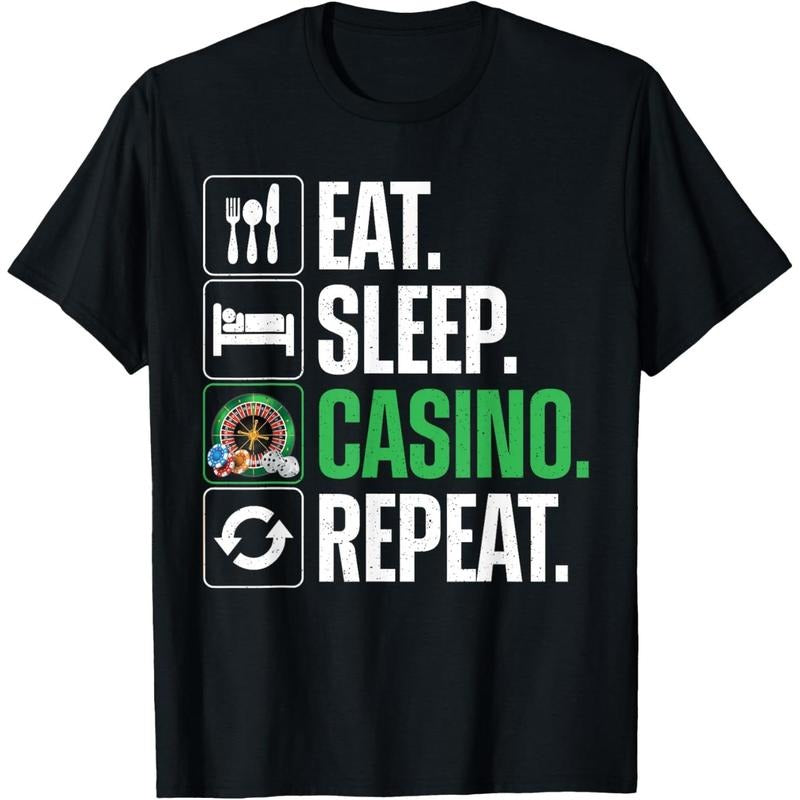 Funny Casino Design For Men Women Gambling Casino Gambler T-Shirt made in usa Hoodie, Sweatshirt | GrindPrints.com