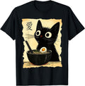 Funny Cat Ramen Graphic Tee Japanese Kawaii Anime Cat T-Shirt | Unisex Cotton Tee Gift, Crewneck, Short Sleeve Hoodie,...