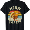 Funny Cat Shirts, Thanksgiving Funny Turkey Fake Cat Retro Women Men T-Shirt