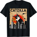 Funny Cat Shirts, Vintage Catzilla - Funny Tuxedo Cat And Kitten T-Shirt - Menswear Top Hoodie, Sweatshirt | GrindPrints.com