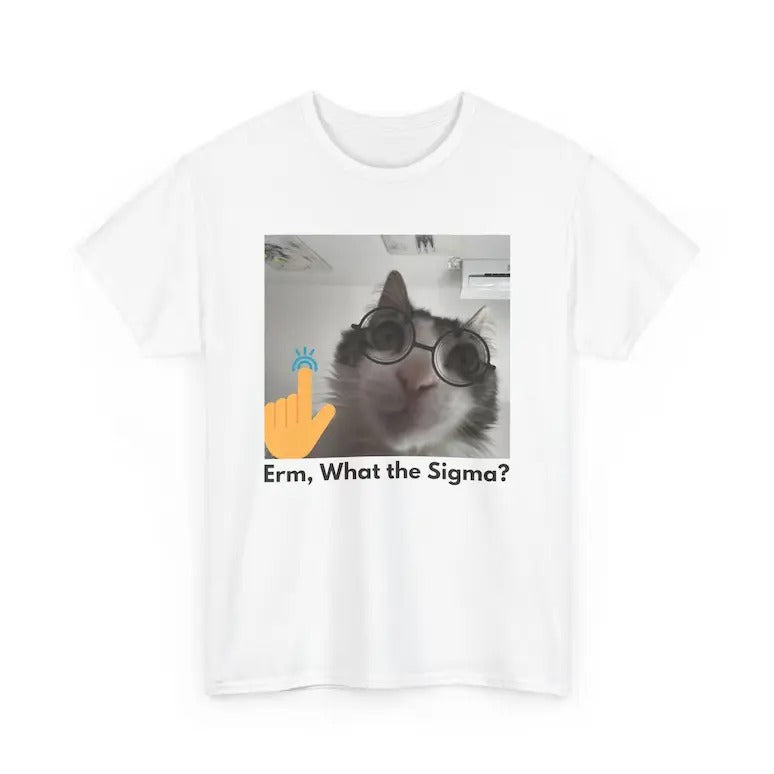 Funny Cat Sigma Meme T-Shirt, Silly Cat Tee Hoodie, Sweatshirt | GrindPrints.com