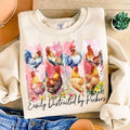 Funny Chicken Sweatshirt Chicken Lover Farm Life Floral Spring Chicken Mom Brushstroke Gift T-Shirts, Hoodie