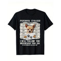 Funny Chihuahua Graphic Tee Trendy Cotton Tops Short Sleeve, Street Style Short Sleeve Tee, Comfort Tee, Casual Summer...