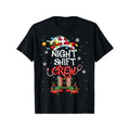 Funny Christmas Elf T-Shirt for Christmas Night Shift, with Christmas Lights for Men Women, Christmas Gift, Halloween...