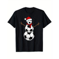 Funny Christmas Football Santa Claus Snowman Men's T-Shirt T-Shirt made in usa Hoodie, Sweatshirt | GrindPrints.com