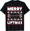 Funny Christmas Shirt, Christmas Gift, Merry Liftmas Funny Christmas Gym Workout Fitness Gift T-Shirt