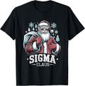Funny Christmas Shirt, Christmas Gift, Sigma Claus Cool Santa Funny Christmas Rizz Rizzler Meme T-Shirt