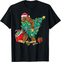 Funny Shirts Bigfoot Tree Lights Xmas Sasquatch Lovers Menswear Top T-Shirts, Hoodie, Sweatshirt