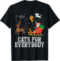Funny Christmas Shirts, Cats For Everybody Christmas Cat Funny Xmas Santa T-Shirt