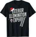 Funny Christmas Shirts, Exterior Illumination Expert Funny T shirt Christmas Lights T-Shirt