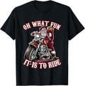 Funny Christmas Shirts, Funny Motorcycle Biker Grandpa Santa Rider Christmas T-Shirt