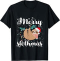 Funny Shirts Merry Slothmas Pajama Sloth Lovers Menswear Top T-Shirts, Hoodie, Sweatshirt