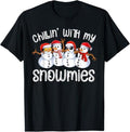 Funny Shirts Snowman Chillin My Snowmies Ugly Menswear Top T-Shirts, Hoodie, Sweatshirt