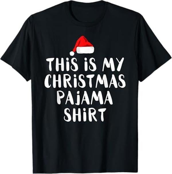 Funny Christmas Shirts, This Is My Christmas Pajama T-Shirt - Menswear Top Hoodie, Sweatshirt | GrindPrints.com