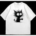 Funny Coffee Cats T-Shirt Trendy Fit Weekend Vibes Only Pair with Anything Hoodie, Sweatshirt | GrindPrints.com