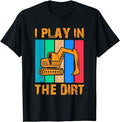 Funny Construction Work Shirts, Construction Backhoe Dirt Equipment Funny Worker Work T-Shirt Menswear Casual Cotton Tee...