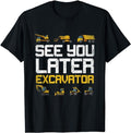 Funny Construction Work Shirts, Funny Construction Worker Kids Gift Idea Excavator T-Shirt Menswear Top Basic Casual...