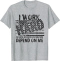 Funny Construction Work Shirts, Millions On Welfare Depend On Me - Funny Construction Work T-Shirt Menswear Casual Cotton...