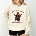 Funny Cowboy Cat Sweatshirt, Meme Crewneck, Your Last Biscuit Long Sleeved Pullover, Cozy Cat Gift, Women Aesthetic Tee...