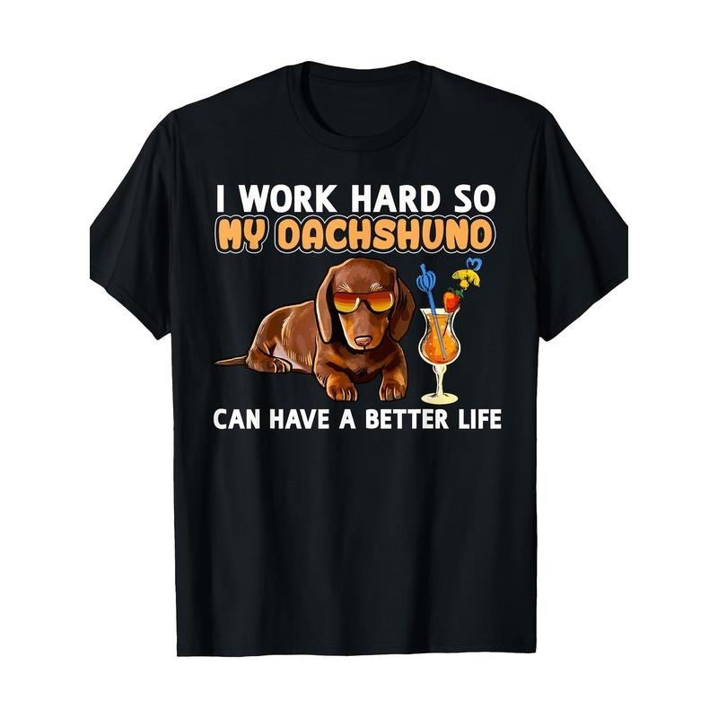 Funny Dachshund Shirt Dachshund Lover Gifts 220g 100% CottonT-Shirt made in usa Hoodie, Sweatshirt | GrindPrints.com