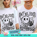 Funny Dad Dad Shirt Ain't No Hood Like Fatherhood Fathers Day Retro Sublimation Dad Front Back Cut File Original Hoodie,...