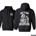 Funny Dad Hoodie - Hilarious "Just a Dad Who Always Came Back with the Milk" Skeleton Graphic, Unisex Cotton Apparel for...