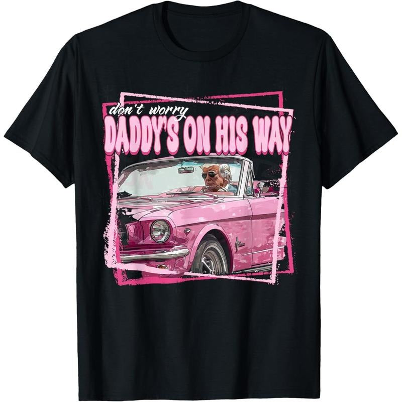 Funny Daddy's Home Trump Pink 2024 Take America Back 2024 T-Shirt made in usa Hoodie, Sweatshirt | GrindPrints.com