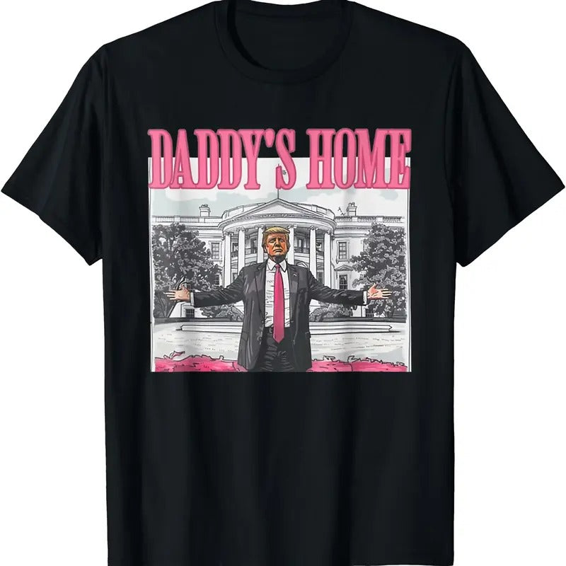Funny Daddy's Home Trump Pink 2024 Take America Back 2024 T-Shirt Hoodie, Sweatshirt | GrindPrints.com