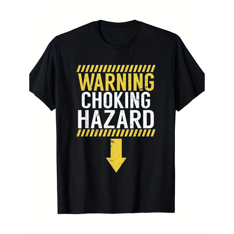 Funny Dirty Jokes T-Shirt - Warning of Choking Hazards - Men's T-Shirt - For Adults