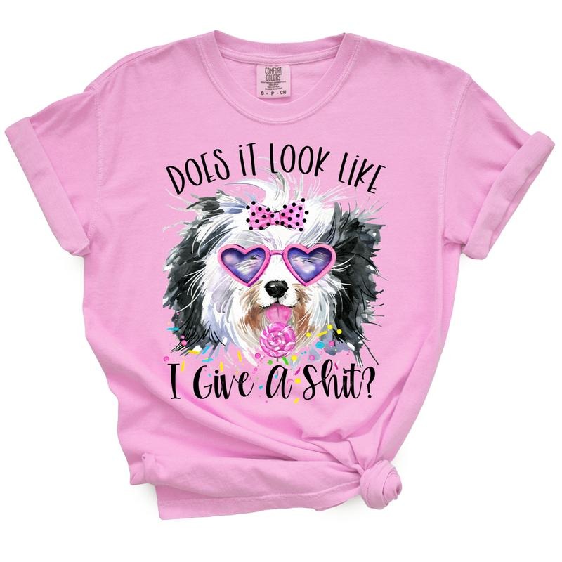 Funny Does It Look Like I Give A Shit Dog TShirt Hoodie, Sweatshirt | GrindPrints.com
