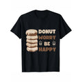 Funny Donut Graphic T-Shirt, Cotton Blend, Casual Crew Neck with Slight Stretch, Regular Fit, Short Sleeve, with 3D Donut...