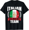 Funny Drinking Shirts, Italian Drinking Team Funny Italy Flag Beer Party Gift Idea T-Shirt Menswear Top | Funny Shirts...