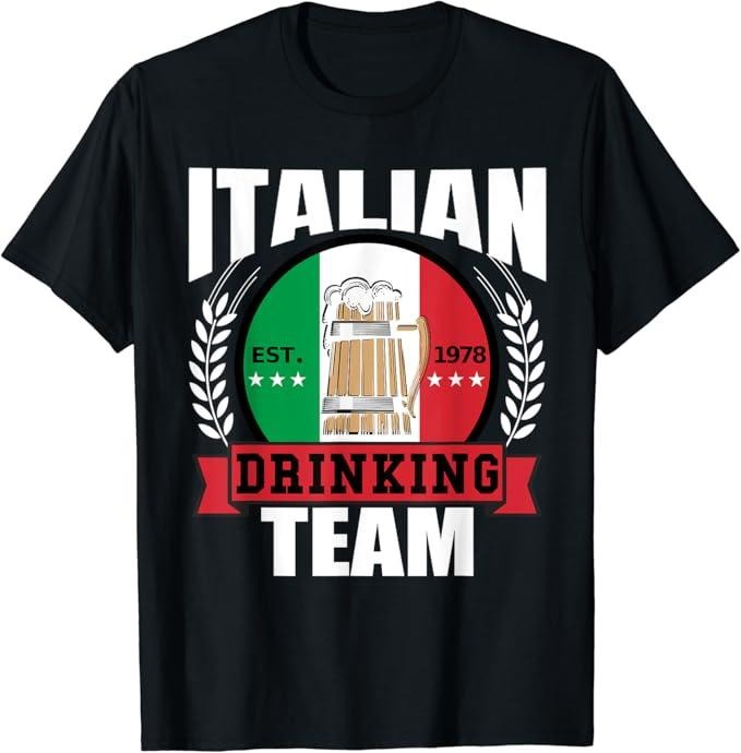 Funny Drinking Shirts, Italian Drinking Team Funny Italy Flag Beer Party Gift Idea T-Shirt Menswear Top | Funny Shirts...