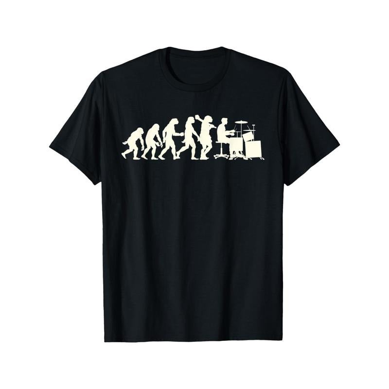 Funny Drummer Gifts Drumming Drums Evolution T-Shirt Made in USA Hoodie, Sweatshirt | GrindPrints.com