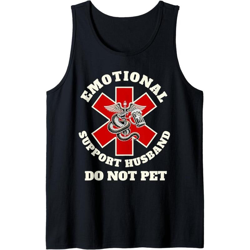 Funny Emotional Do Not Pet Emotional Support Husband Funny Tank Top T-Shirts, Hoodie, Sweatshirt