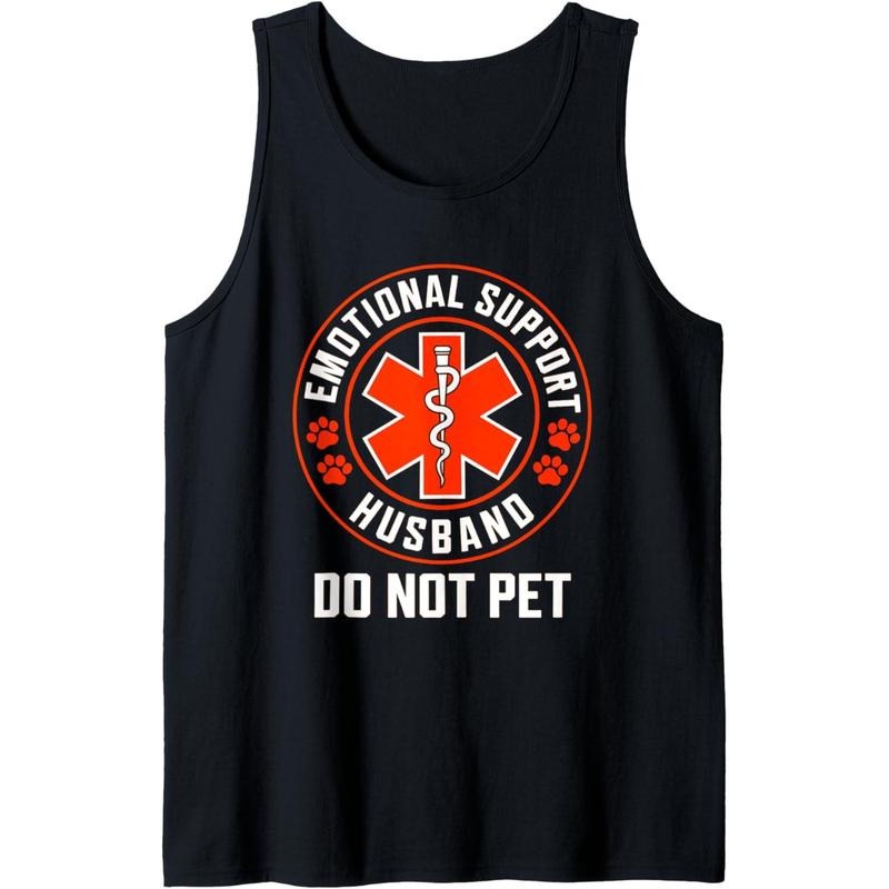Funny Emotional Support Husband Do Not Pet Tank Top Made Usa T-Shirts, Hoodie, Sweatshirt
