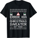 Funny Error 404 Costume Not Found Shirt, Error 404 Sweater Not Found Computer Christmas T-Shirt