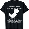 Funny Error 404 Costume Not Found Shirt, Not Found Halloween Coding Programmer T-Shirt