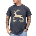 Funny Fast Food Buck Hunt Shirt, Deer Hunting Graphic Tops for Men, Vintage Unisex Hunter T-shirt, Hunting Gift Ideas for...