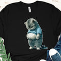 Funny Fat Cat Shirt, Chubby Cat Lover Gift, Chonky Cat Tee for Men Women, Cute Cat Graphic Shirt Hoodie, Sweatshirt