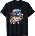 Funny Fishing & Fisherman Gift American Flag T-Shirt Hoodie, Sweatshirt | GrindPrints.com