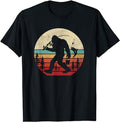 Funny Fishing Shirts, Gift For Fisherman, Bigfoot Fishing Shirt Funny Retro Sasquatch Dad Men T-Shirt Menswear Top Casual...