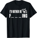 Funny Fishing Shirts, I'd Rather Be Fishing T-Shirt Cotton Fashion Casual Classic Hoodie, Sweatshirt | GrindPrints.com